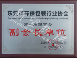 2012.04 dongguan environmental protection packaging industry association vice Pr